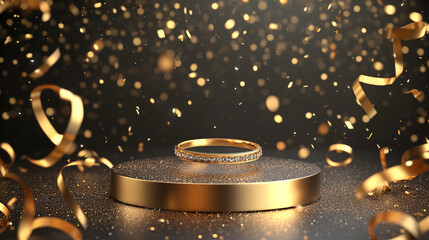 Obraz premium wedding rings on the table