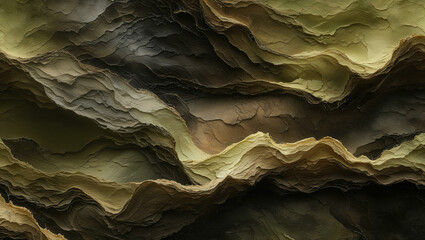 Fototapeta premium Dark brown merging into muted olive with a fine grain overlay background