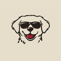 Cool Stylish Dog Wearing Trendy Red Sunglasses