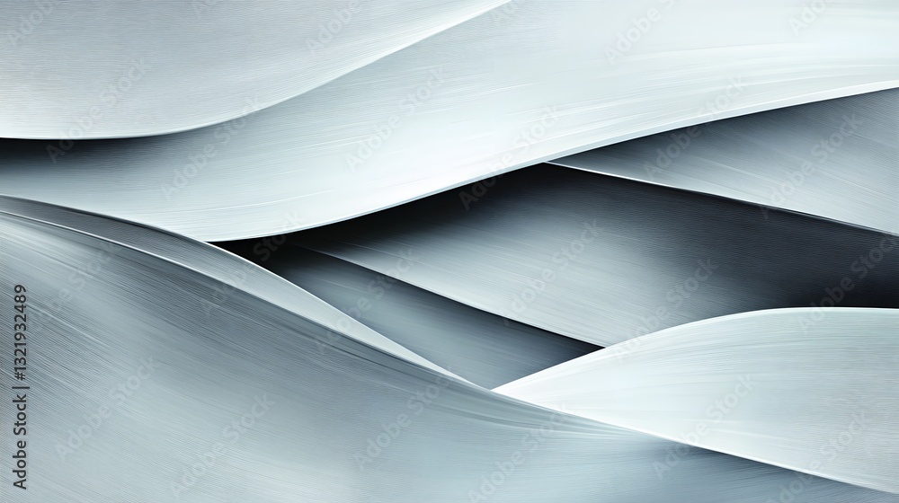 Aufkleber abstract waves of smooth silver and grey textures in patterns