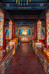 Architectural landscape of Haizhou Temple in Fuxin, Liaoning province