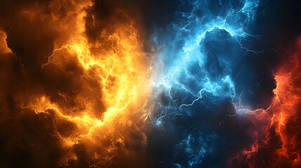 a yellow moon in the clouds