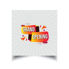 Grand Opening sale promo banner discount template