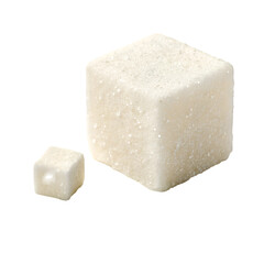 Cube of sugar isolated on white