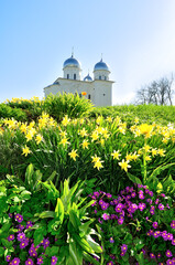 Veliky Novgorod, Russia, St. George's Cathedral, Russian orthodox Yuriev Monastery- spring...