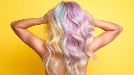 Fototapeta premium multicoloured die hair colour