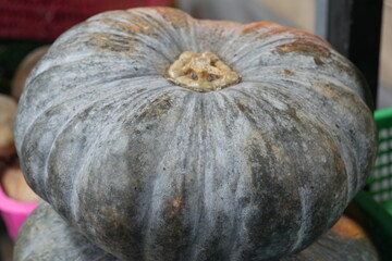 Pumpkins are large, round fruits belonging to the Cucurbitaceae (gourd) family, which also includes squash, cucumbers, and melons. 