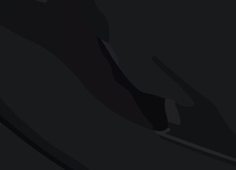 Black Dark Abstract Background with a Futuristic Touch. Deep and Dark Abstract Wallpaper with Smooth Textures and Shadows. Minimalist Black Abstract Dark Background with Subtle Gradient and Depth 