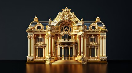 Obraz premium An incredibly ornate gilded building features intricate architectural designs