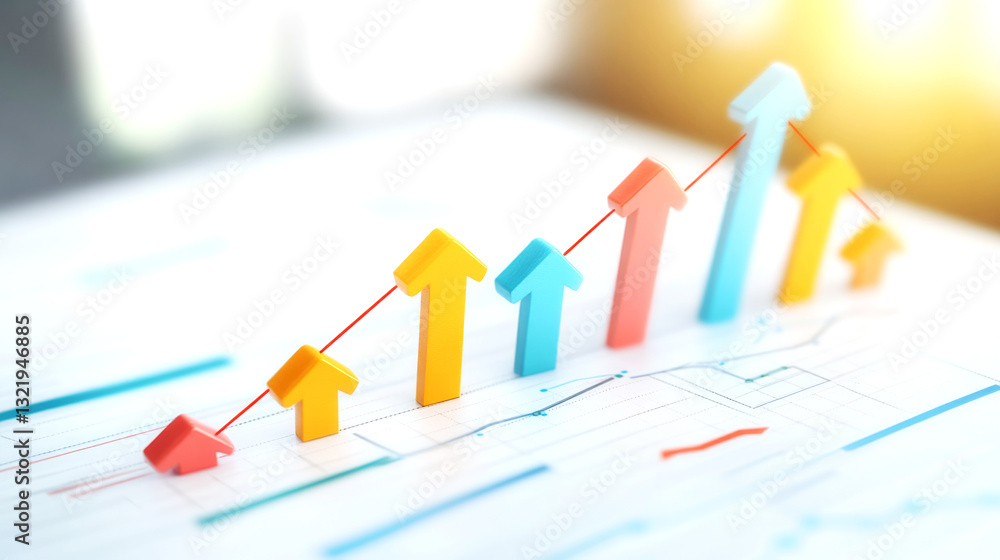 Poster satisfaction in performance metrics growth trends business analysis data visualization bright office