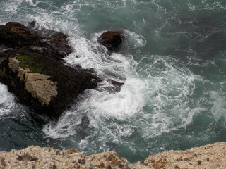 Ocean storm again the rocks