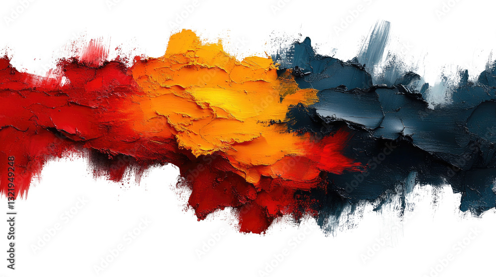 Aufkleber colorful abstract brushstrokes: a vibrant display of abstract brushstrokes in a captivating interpla