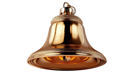 Golden Bell Ornament: Captivating gold bell ornament, shimmering with festive cheer, and evoking the joyful spirit of the season. 