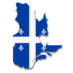 Quebec Canada Province flag map