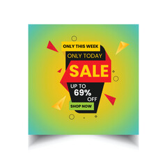 sale promo banner discount template