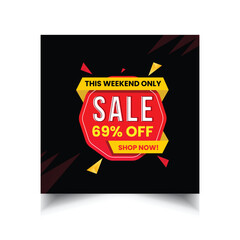 sale promo banner discount template