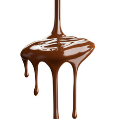 Delicious melted chocolate pouring down tempting treat