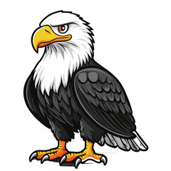 Fototapeta premium Eagle, simple vector logo, white background