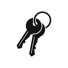 key icon. key silhouette. Lock or unlock sign. Padlock. Lock symbol. Access sign. Private access.