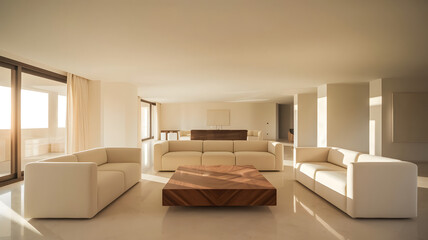 Fototapeta premium apartment interior in minimalistic style