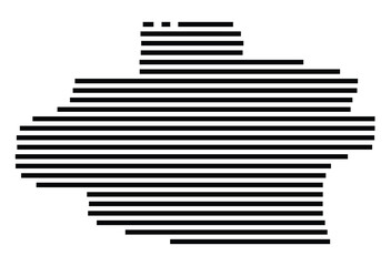 Symbol Map of the City Espelkamp (Germany) showing the city with just a few black horizontal lines