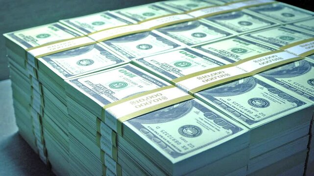 Large Stack Of Money Is Photographed, Crime Scene Detail
