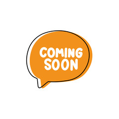 Coming Soon. Badge, icon, logo vector design illustration on white background