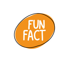 Fun Fact. Badge, icon, logo vector design illustration on white background