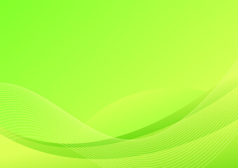 Abstract green gradient background with smooth lines. Vector illustration for your design.
