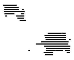 Symbol Map of the City Landau in der Pfalz (Germany) showing the city with just a few black horizontal lines