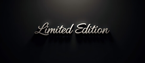 Limited edition typography design for promotional use and exclusive branding