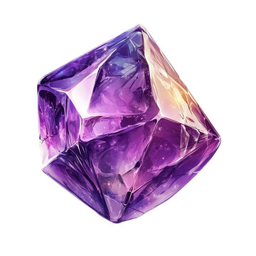 A mesmerizing amethyst crystal glows with cosmic energy a magical purple gem