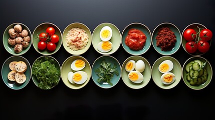 Empty plate composition variation in meal ideas  HD 8K wallpaper Photographic Image