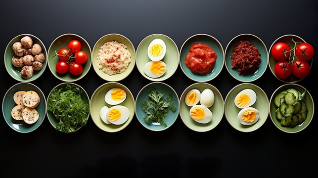 Empty plate composition variation in meal ideas  HD 8K wallpaper Photographic Image