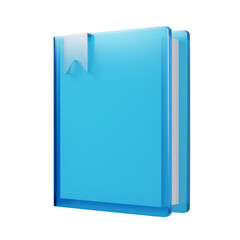 3D Blue Book Mockup Illustration