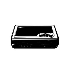 Fototapeta premium Retro Media console, furniture vector, furniture design