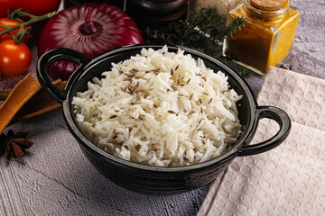 Indian cuisine jeera basmati rice