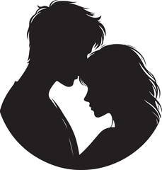 Lover kissing forehead vector illustration