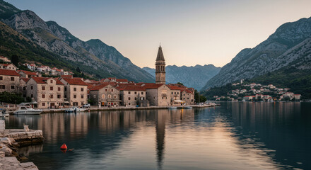 Perast Perfection: Montenegro's Coastal Gem Reflecting in Still Waters - A Serene European Escape!