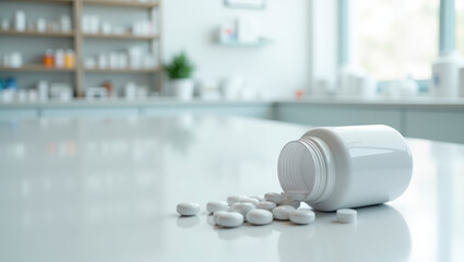 Pills Spilling From Bottle