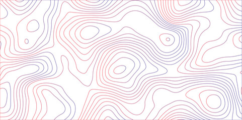 Obraz premium Abstract colorful contour wave lines topographic background, lines map seamless pattern, modern wallpaper texture and realistic design used for banner and posters, mountain relief geographic pattern. 