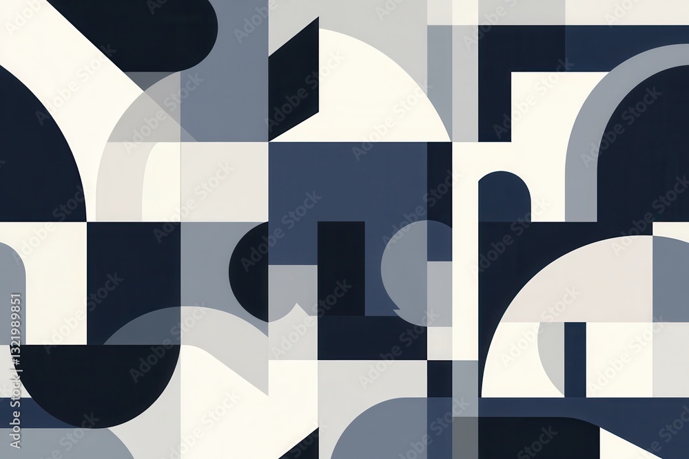 Aufkleber Structured geometric background representing governance and stability with modern design elements and balanced layout