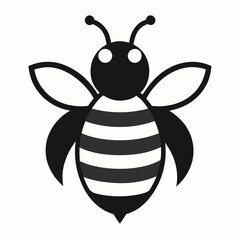 vector illustration of cartoon bee