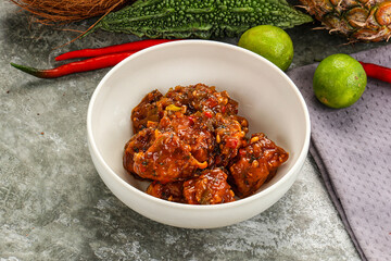 Asian cuisine - Chicken Manchurian with gravy