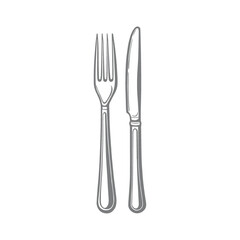Fork and Knife Cutlery Vector Set