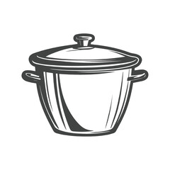 Vintage Cooking Pot Illustration