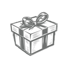 Gift boxes sketch drawings