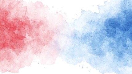 Red and blue watercolor abstract background