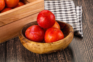 Fresh sweet juicy  purple plums