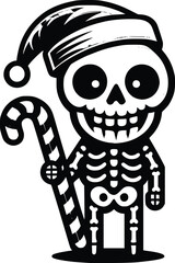 Funny Skeleton Christmas SVG – Spooky & Festive Holiday Design